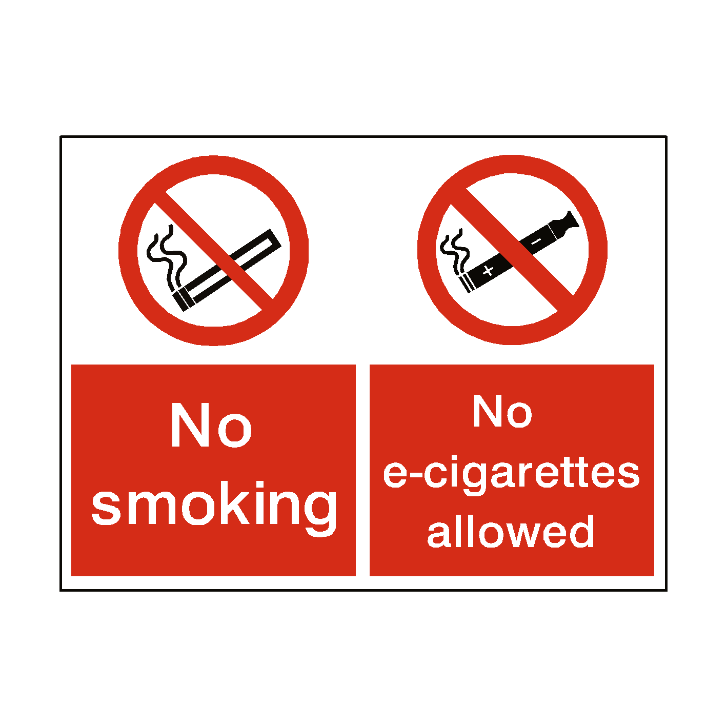 No Smoking or Vaping Sign EDGE Vaping