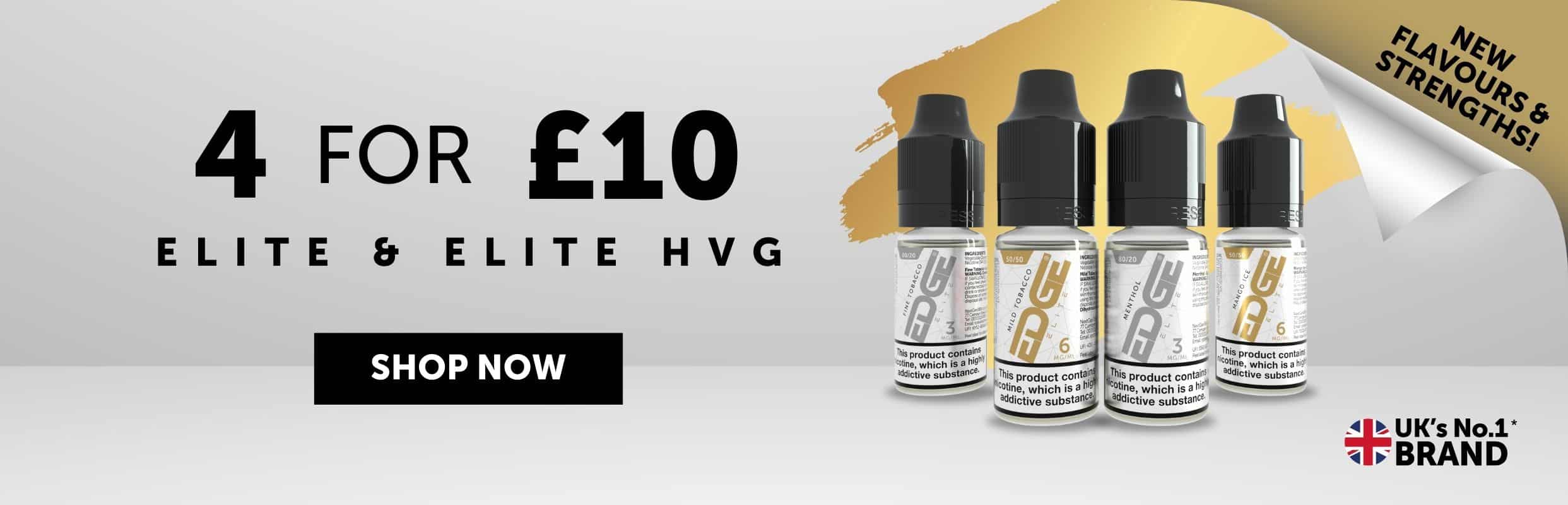 EDGE Vaping UK Elite E-Liquid Homepage Banner