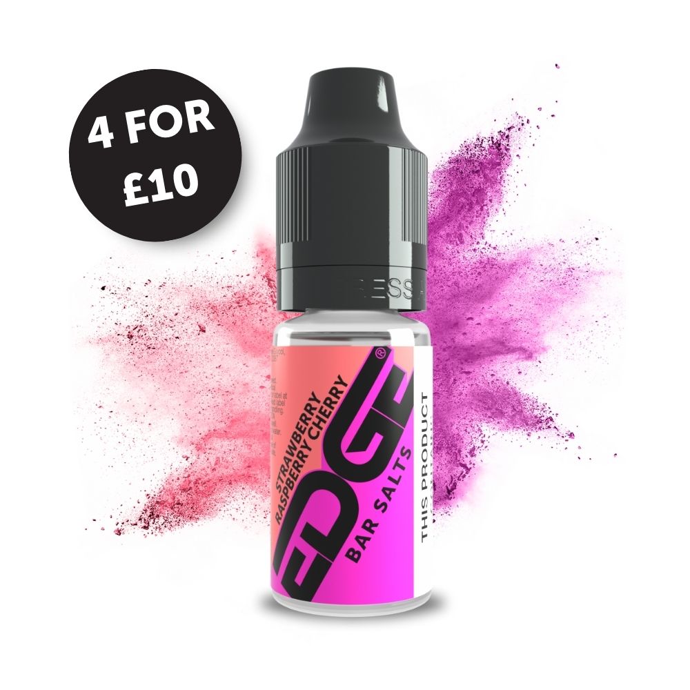 
EDGE Vaping UK Strawberry Raspberry Cherry Bar Salts Nic Salt