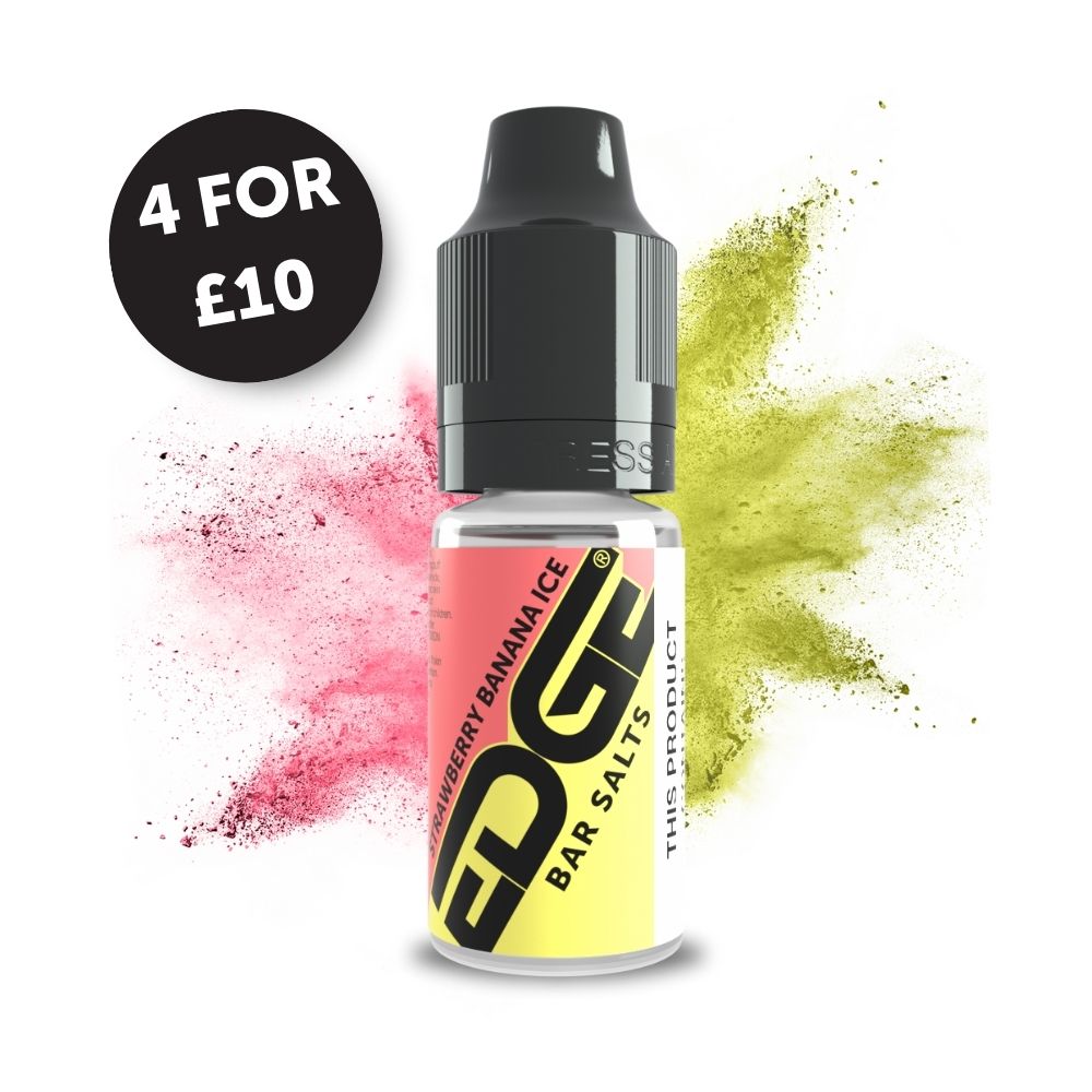 
Edge Vaping Bar Salts Strawberry Banana Ice Flavour Vape Juice Nic Salt